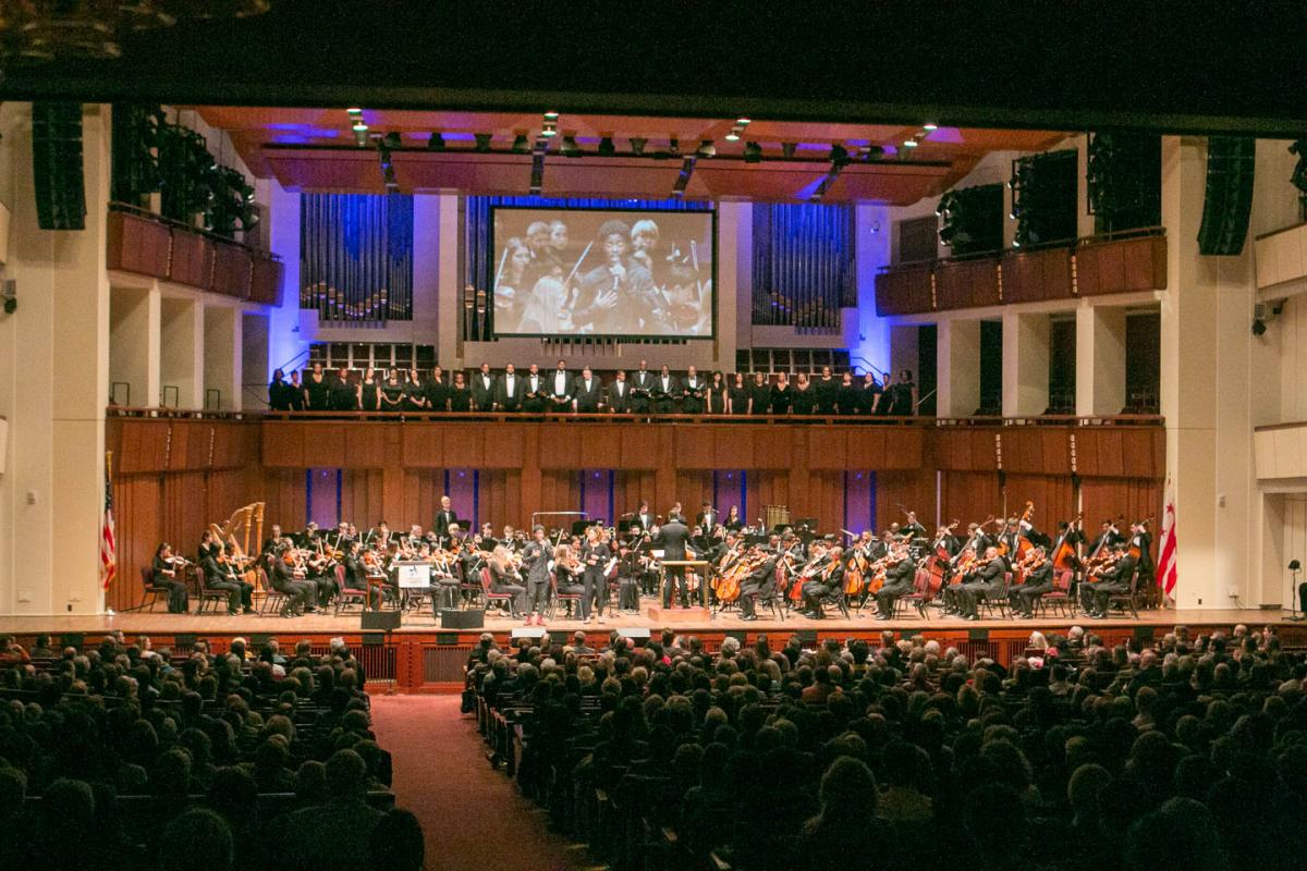 The Atlanta Symphony Youth Orchestra performs at the Nancy Hanks Lecture on Arts and Public Policy along with the Voices of Inspiration Chorus and three young vocalists from the Duke Ellington School of the Arts on March 23rd, 2015.